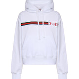 Felpa HOODIE SWTSHRT BRUSH CTN W/WEB 9051 S WHITE 837930 XJHM0 9051 9051 GUCCI