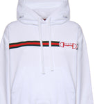 Felpa HOODIE SWTSHRT BRUSH CTN W/WEB 9051 S WHITE 837930 XJHM0 9051 9051 GUCCI