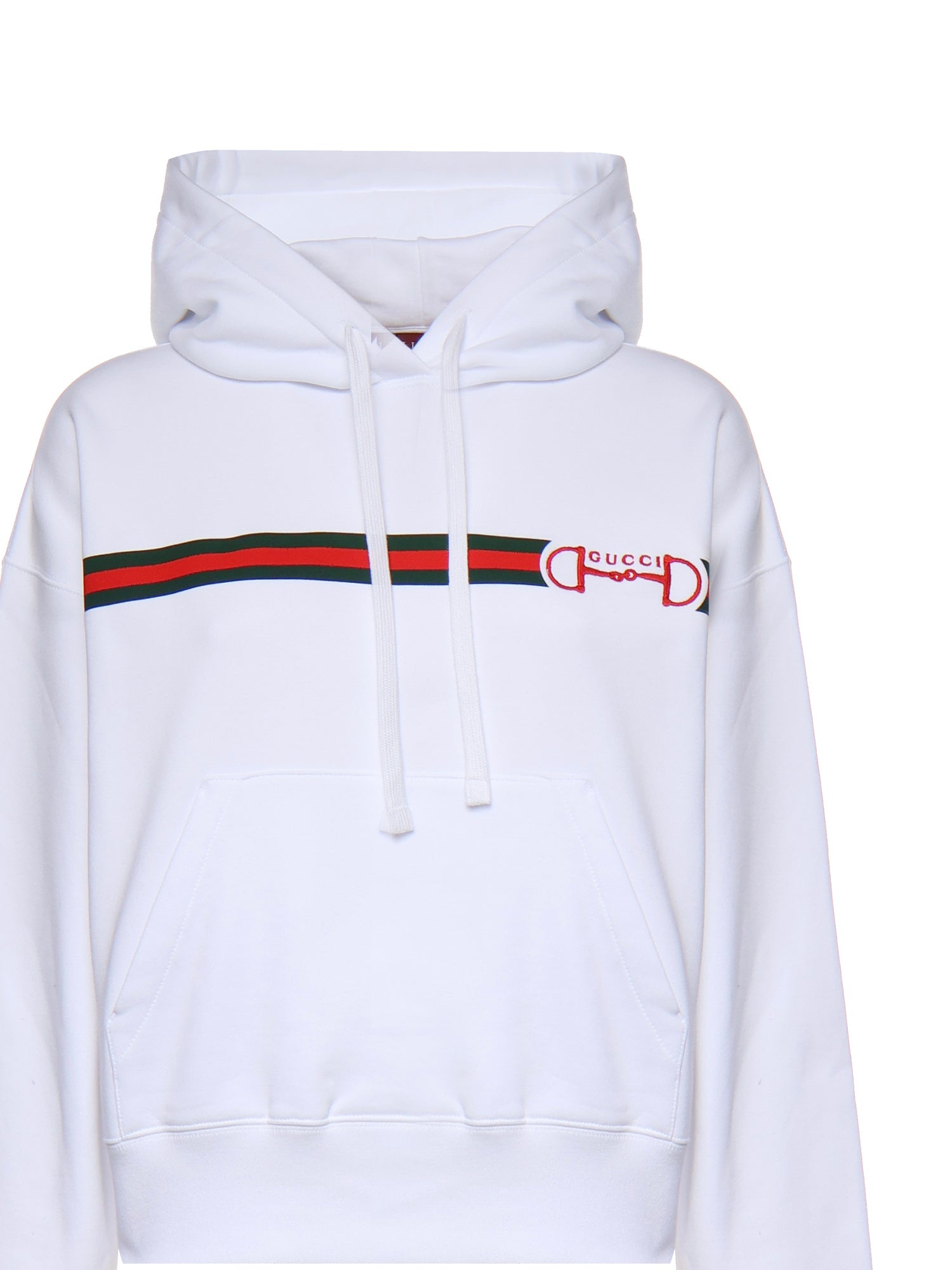 Felpa HOODIE SWTSHRT BRUSH CTN W/WEB 9051 S WHITE 837930 XJHM0 9051 9051 GUCCI