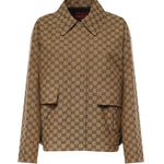 Giubbini  BOMBER GG CANVAS W/LEATHER_55 2580 40 BROWN 842660 ZAF4S 2580 2580 GUCCI