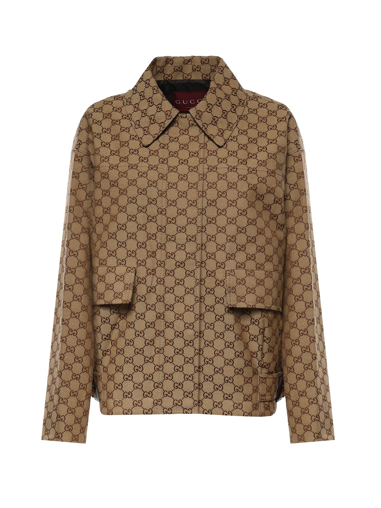 Giubbini  BOMBER GG CANVAS W/LEATHER_55 2580 40 BROWN 842660 ZAF4S 2580 2580 GUCCI
