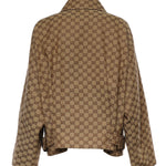 Giubbini  BOMBER GG CANVAS W/LEATHER_55 2580 40 BROWN 842660 ZAF4S 2580 2580 GUCCI