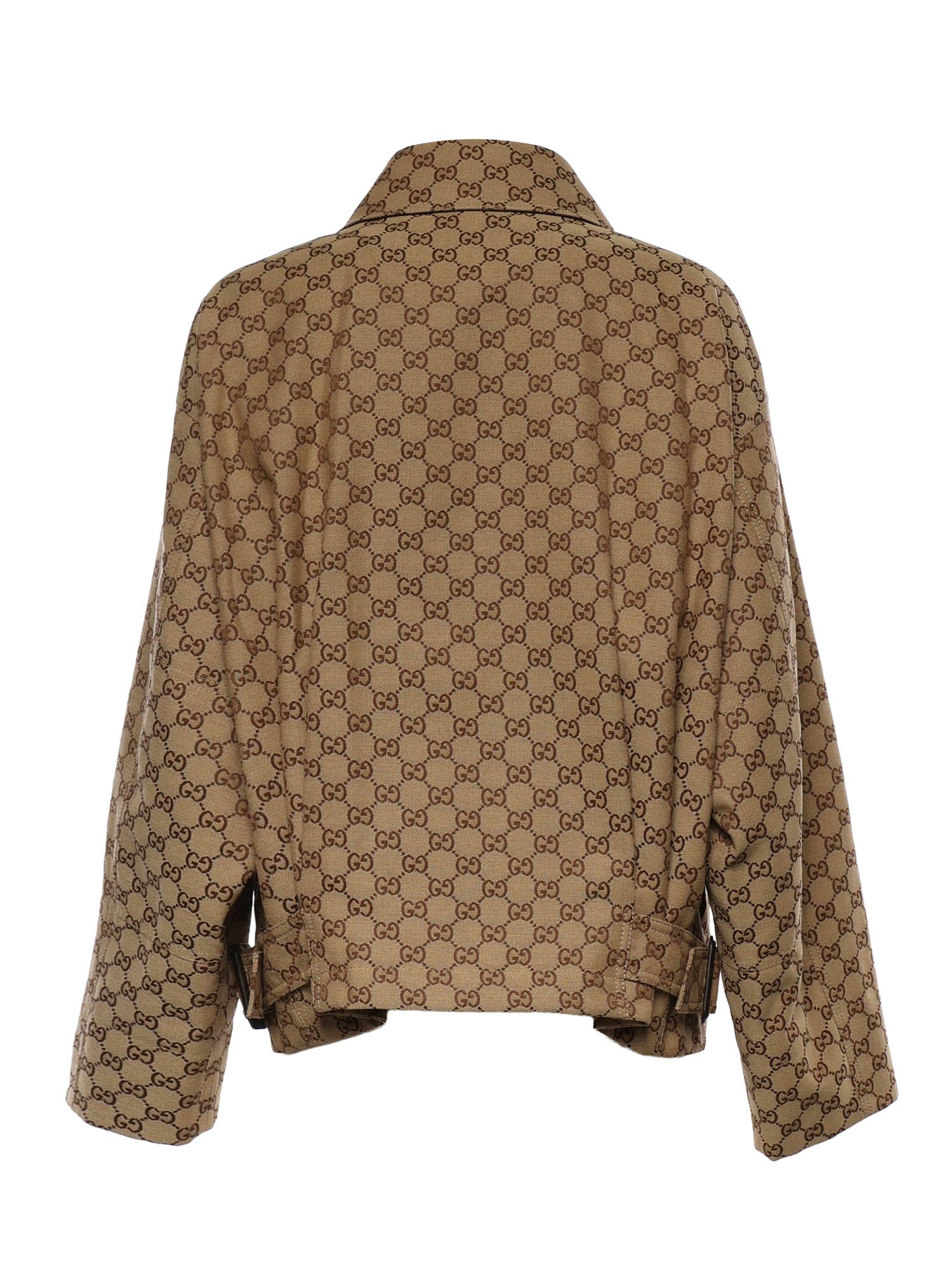 Giubbini  BOMBER GG CANVAS W/LEATHER_55 2580 40 BROWN 842660 ZAF4S 2580 2580 GUCCI