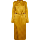 Abiti DRESS HAMMERED GG SATIN 2002 40 COFFEE 853070 ZAQKJ 2002 2002 GUCCI