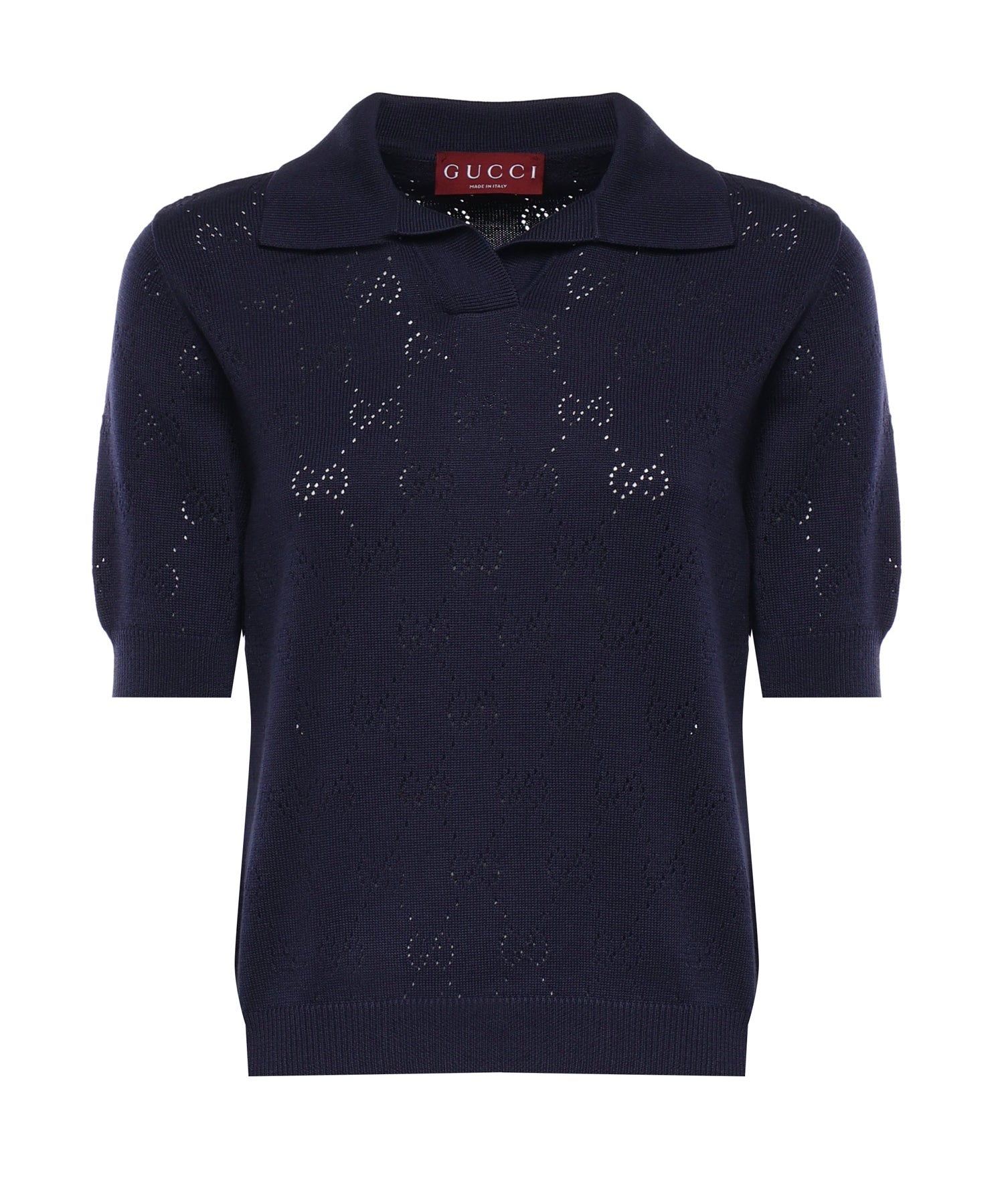 Maglieria POLO CTN SLK ALLOVR PIERCED GG 4522 S PERIWINKLE 856203 XKFCO 4522 4522 GUCCI