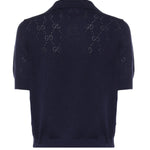 Maglieria POLO CTN SLK ALLOVR PIERCED GG 4522 S PERIWINKLE 856203 XKFCO 4522 4522 GUCCI