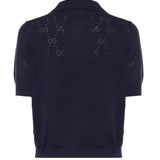 Maglieria POLO CTN SLK ALLOVR PIERCED GG 4522 S PERIWINKLE 856203 XKFCO 4522 4522 GUCCI
