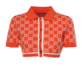 Maglieria POLO CARDIGAN CTN GG JACQ 6027 XS AMARANTH 856263 XKE0M 6027 6027 GUCCI