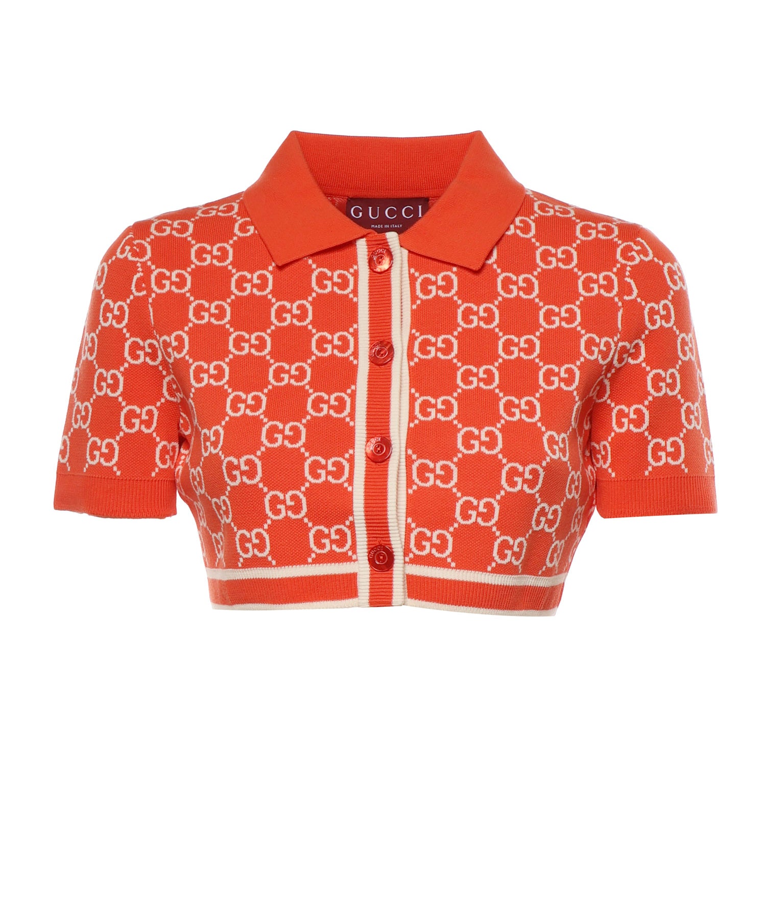 Maglieria POLO CARDIGAN CTN GG JACQ 6027 XS AMARANTH 856263 XKE0M 6027 6027 GUCCI