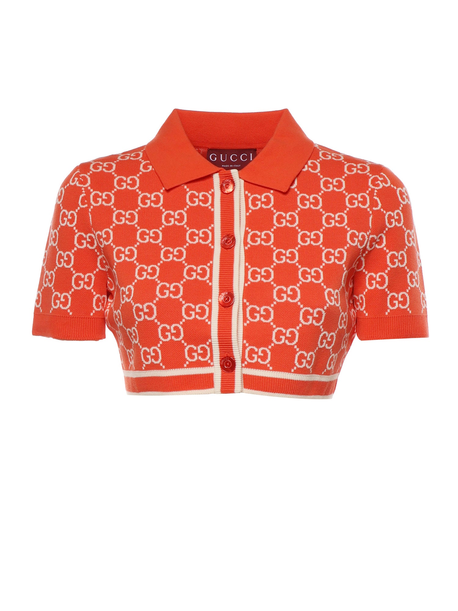 Maglieria POLO CARDIGAN CTN GG JACQ 6027 XS AMARANTH 856263 XKE0M 6027 6027 GUCCI