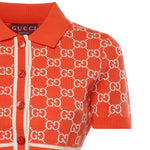 Maglieria POLO CARDIGAN CTN GG JACQ 6027 XS AMARANTH 856263 XKE0M 6027 6027 GUCCI