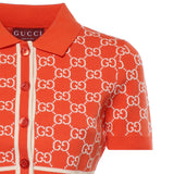 Maglieria POLO CARDIGAN CTN GG JACQ 6027 XS AMARANTH 856263 XKE0M 6027 6027 GUCCI