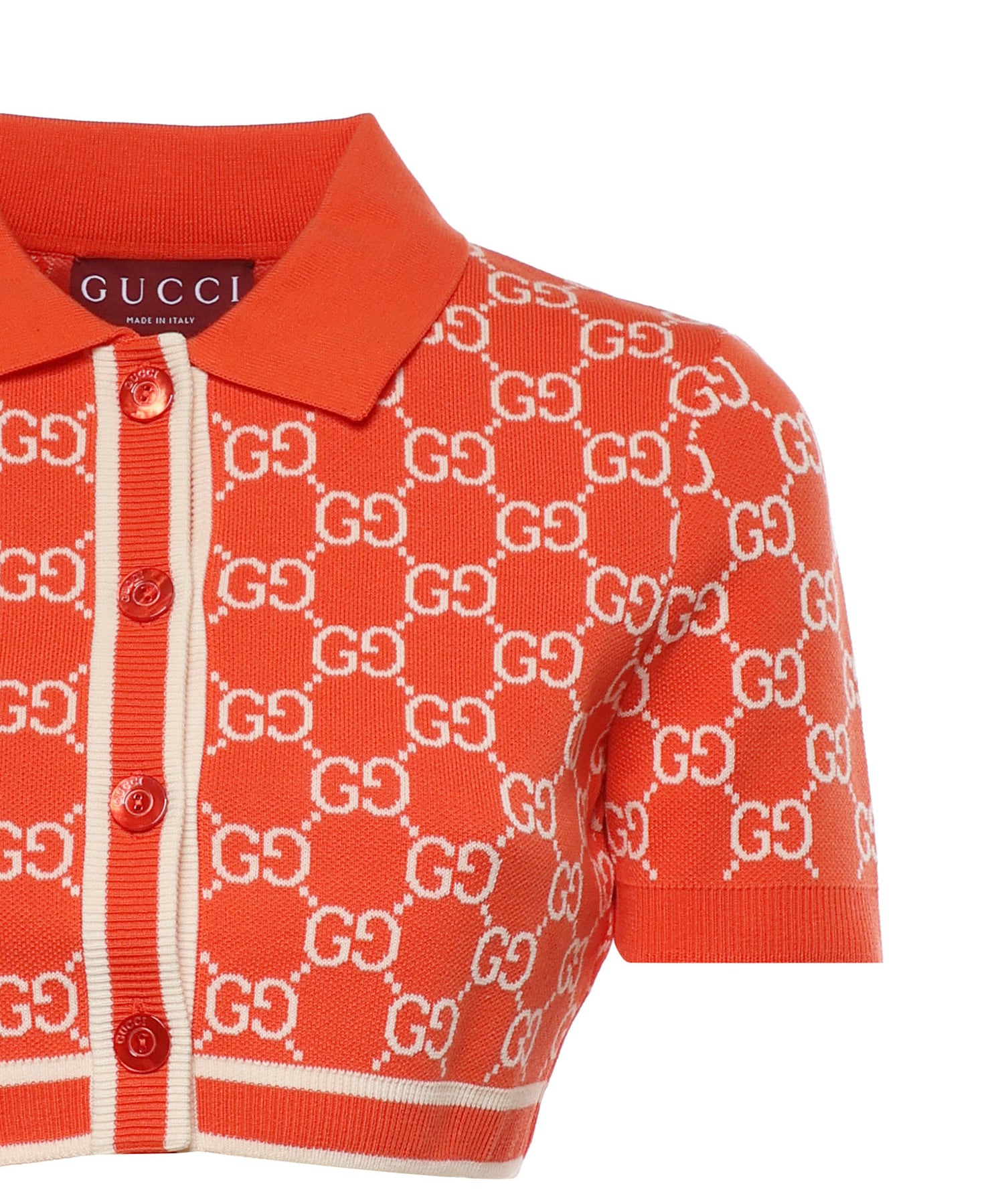Maglieria POLO CARDIGAN CTN GG JACQ 6027 XS AMARANTH 856263 XKE0M 6027 6027 GUCCI