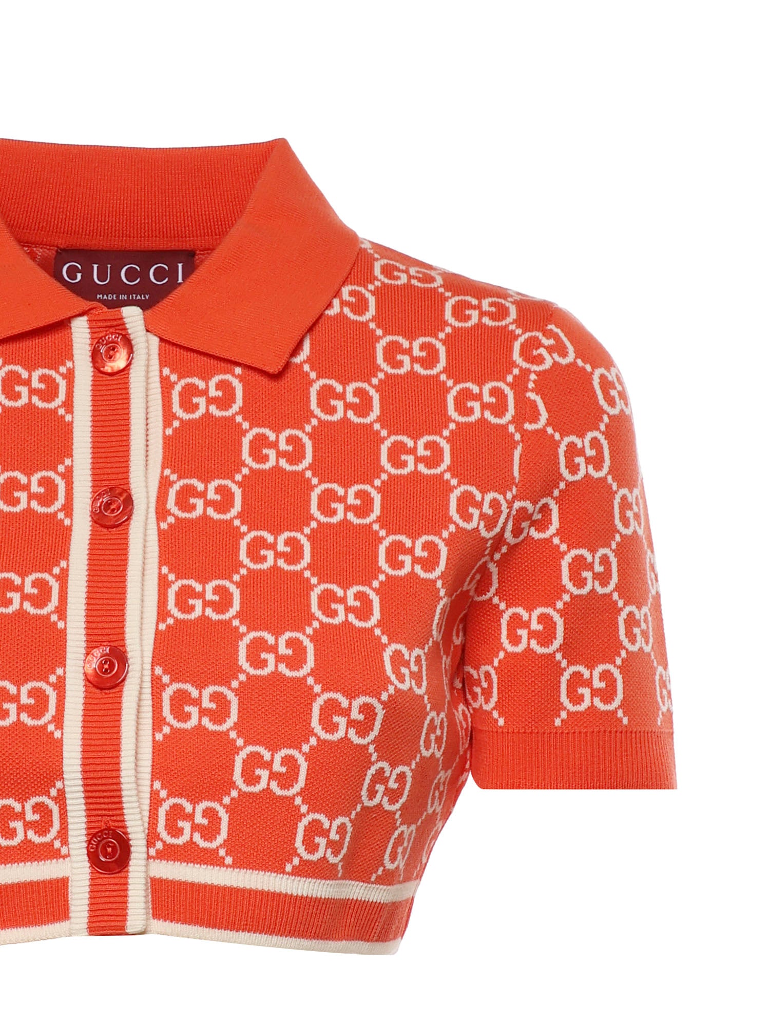 Maglieria POLO CARDIGAN CTN GG JACQ 6027 XS AMARANTH 856263 XKE0M 6027 6027 GUCCI