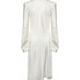 Abiti CREASED BIAS DRESS CHALK DR1135 LF1611 WH001 WH001 LEMAIRE