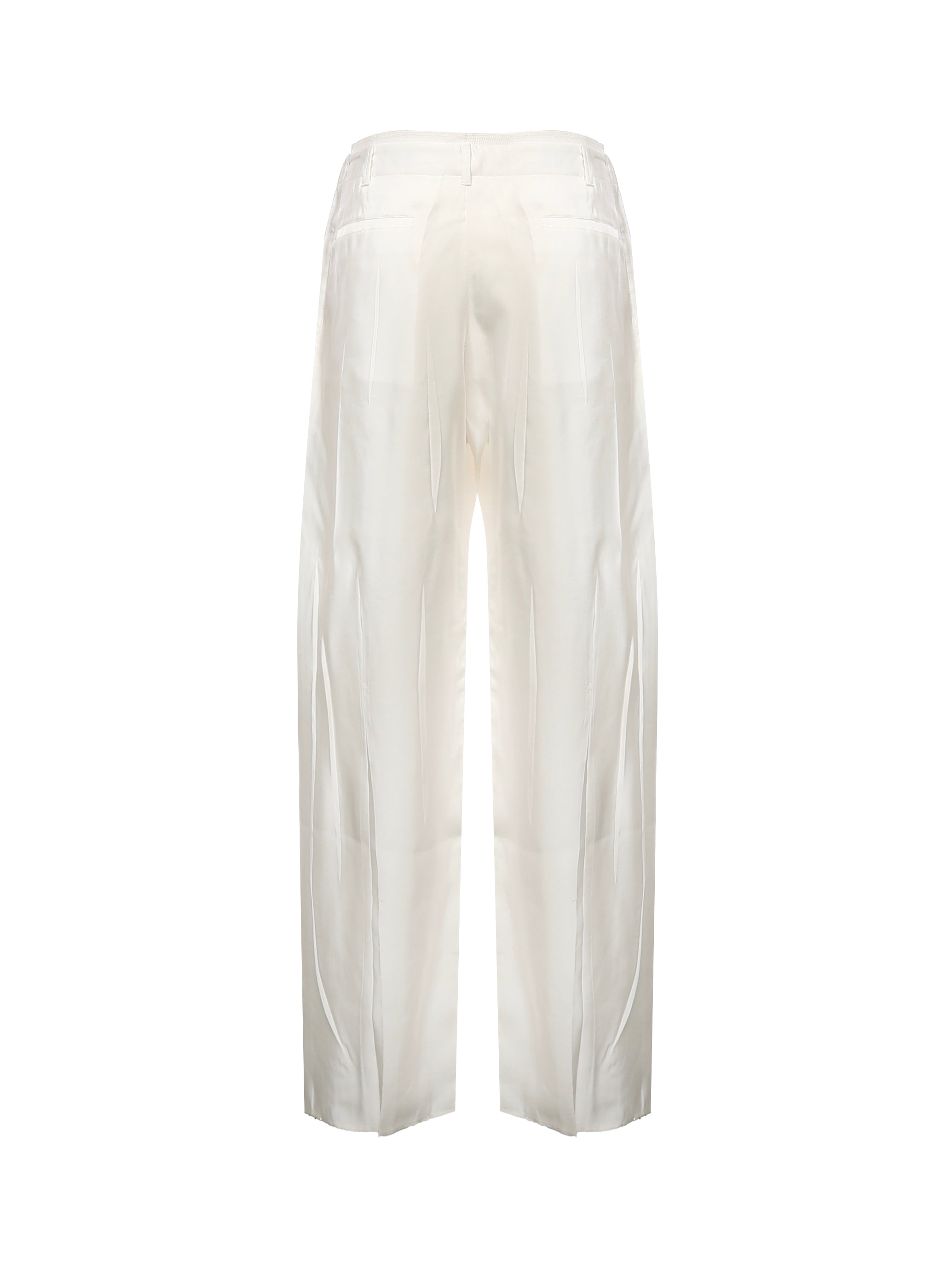 Pantaloni CREASED SOFT PANTS CHALK PA1276 LF1611 WH001 WH001 LEMAIRE