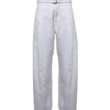 Pantaloni TWISTED BELTED PANTS MILK PA326 LD1070 WH086 WH086 LEMAIRE