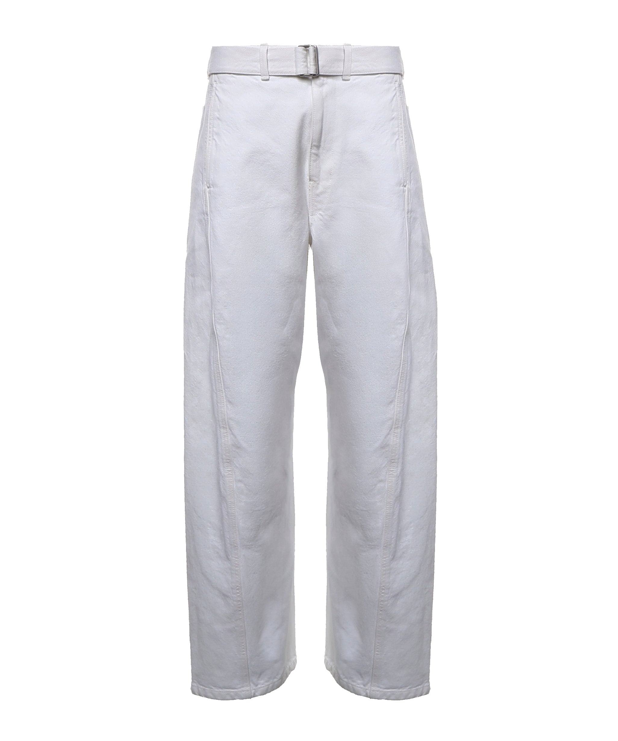 Pantaloni TWISTED BELTED PANTS MILK PA326 LD1070 WH086 WH086 LEMAIRE