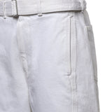 Pantaloni TWISTED BELTED PANTS MILK PA326 LD1070 WH086 WH086 LEMAIRE