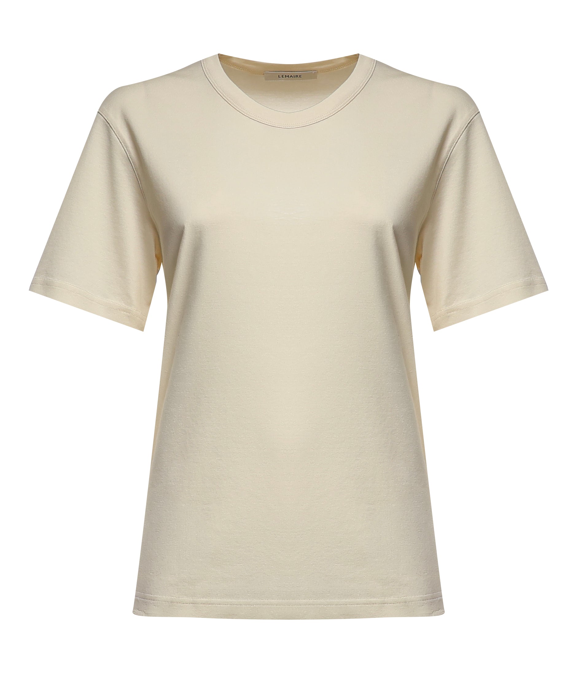 T-shirt RIB T-SHIRT LIGHT CREAM TS0002 LJ1016 WH048 WH048 LEMAIRE