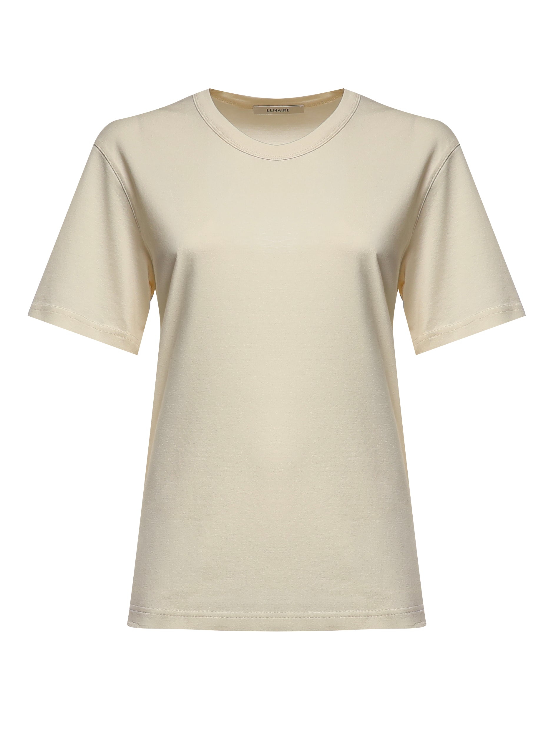 T-shirt RIB T-SHIRT LIGHT CREAM TS0002 LJ1016 WH048 WH048 LEMAIRE