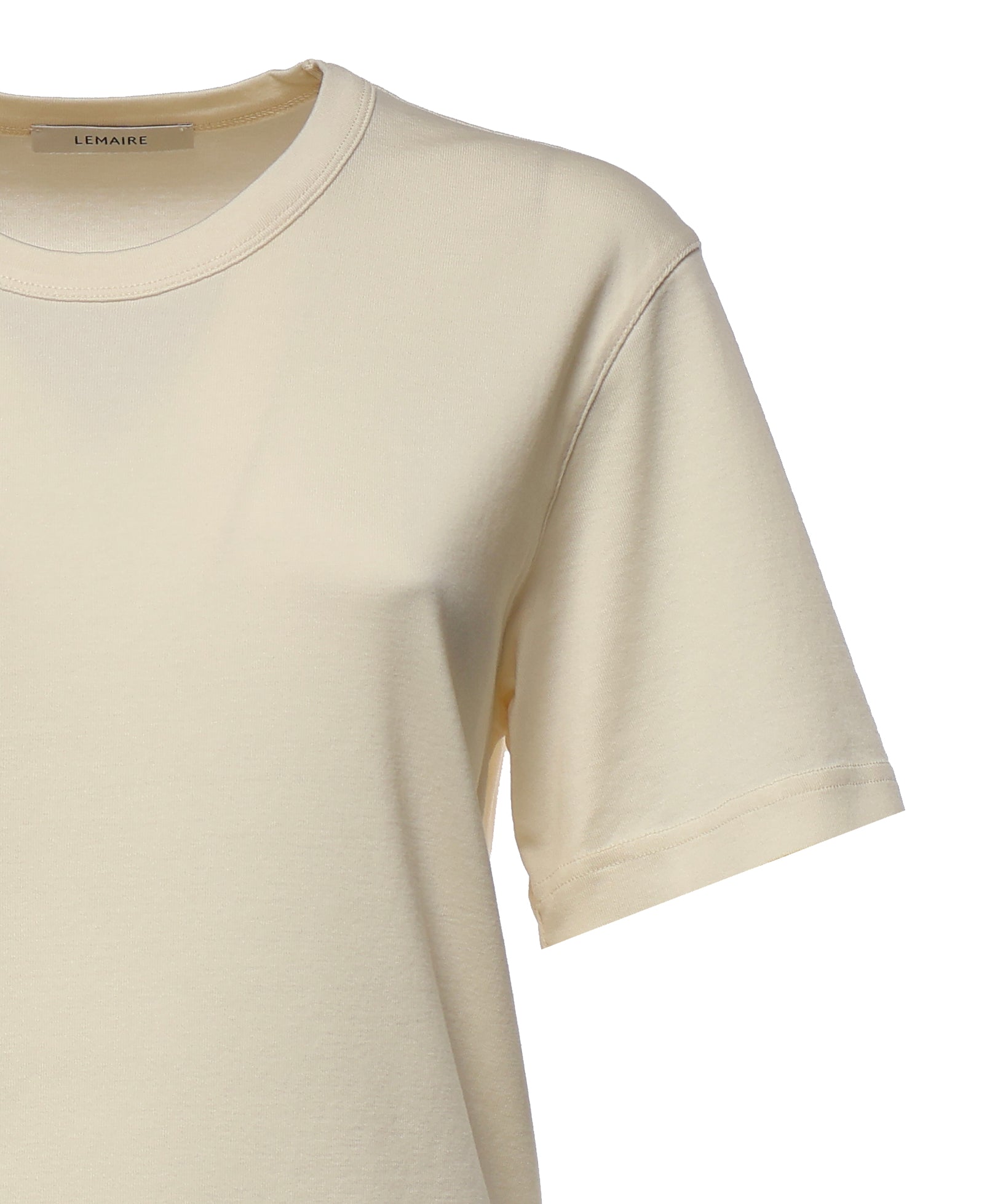 T-shirt RIB T-SHIRT LIGHT CREAM TS0002 LJ1016 WH048 WH048 LEMAIRE