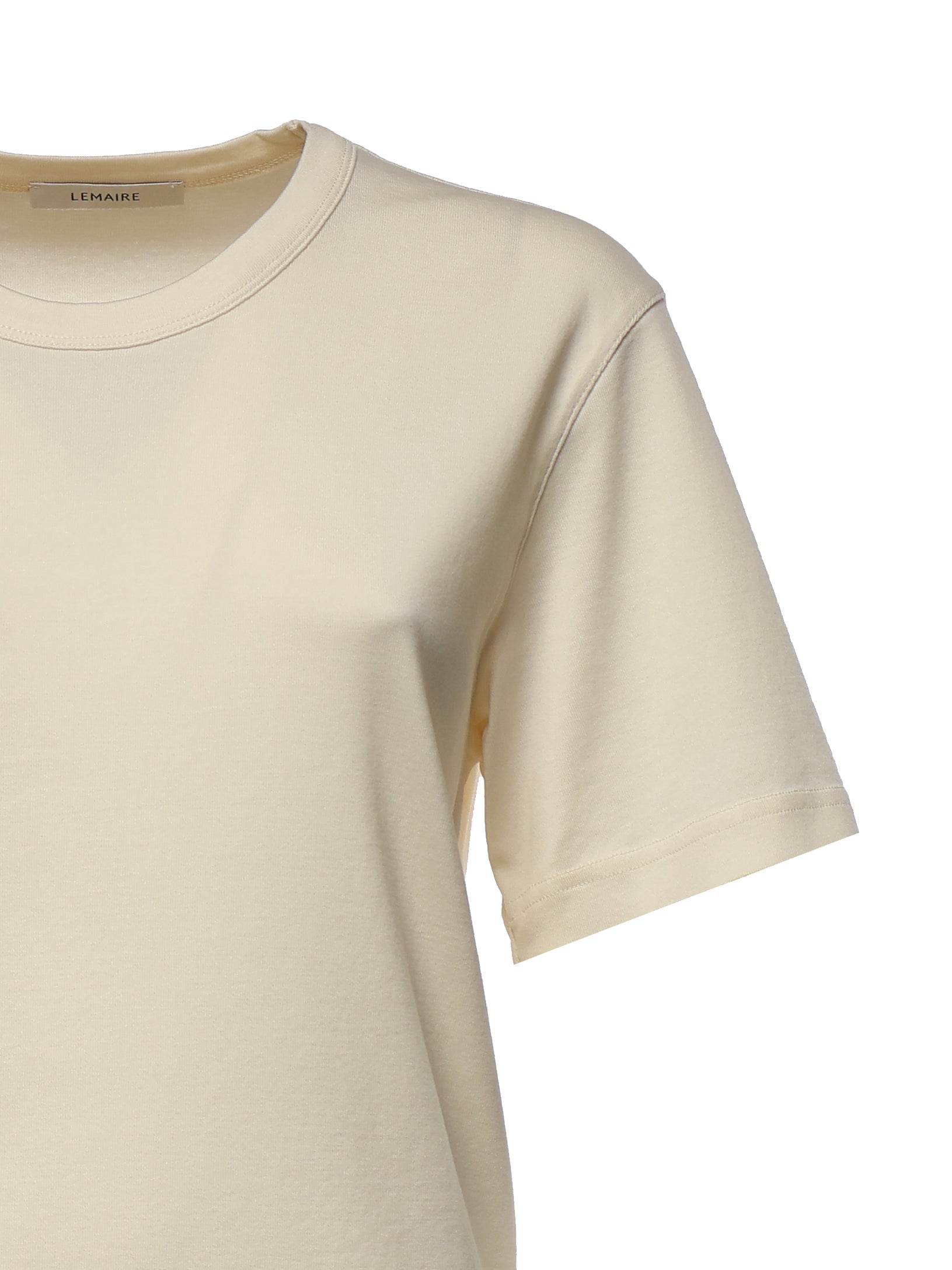 T-shirt RIB T-SHIRT LIGHT CREAM TS0002 LJ1016 WH048 WH048 LEMAIRE