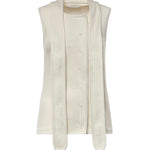 Topwear ASYMMETRICAL FITTED TOP MILK TS0004 LJ1030 WH086 WH086 LEMAIRE
