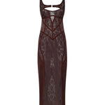 Abiti ABITO MIDI PIZZO BROWN 260WCW00284 MIX079AA 064 064 THE Attico