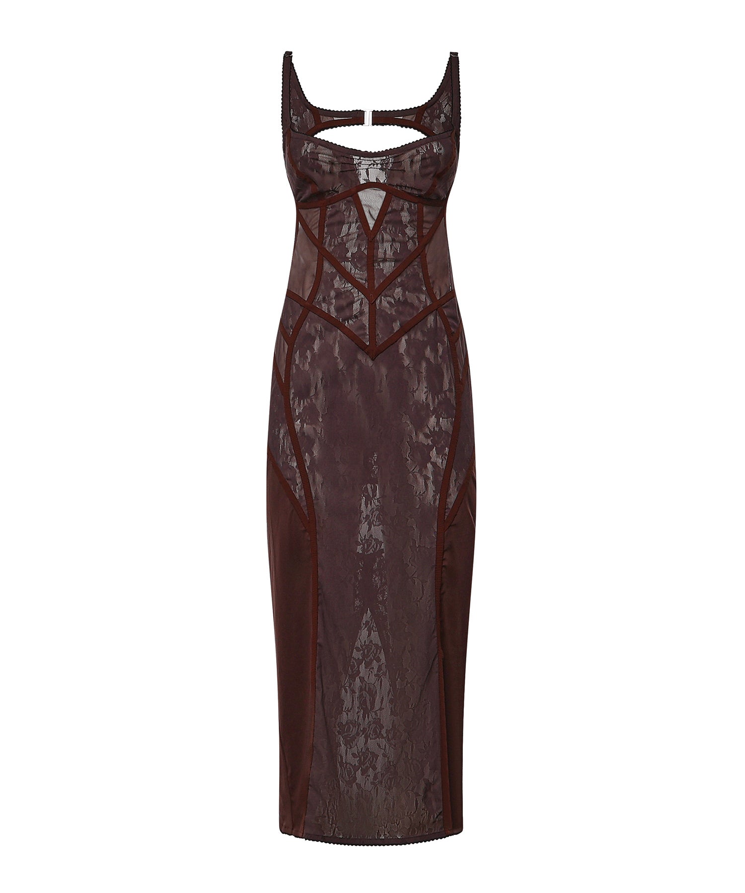Abiti ABITO MIDI PIZZO BROWN 260WCW00284 MIX079AA 064 064 THE Attico