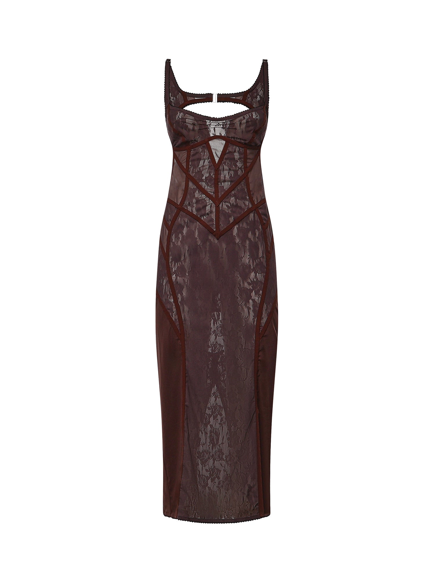 Abiti ABITO MIDI PIZZO BROWN 260WCW00284 MIX079AA 064 064 THE Attico