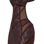 Abiti ABITO MIDI PIZZO BROWN 260WCW00284 MIX079AA 064 064 THE Attico