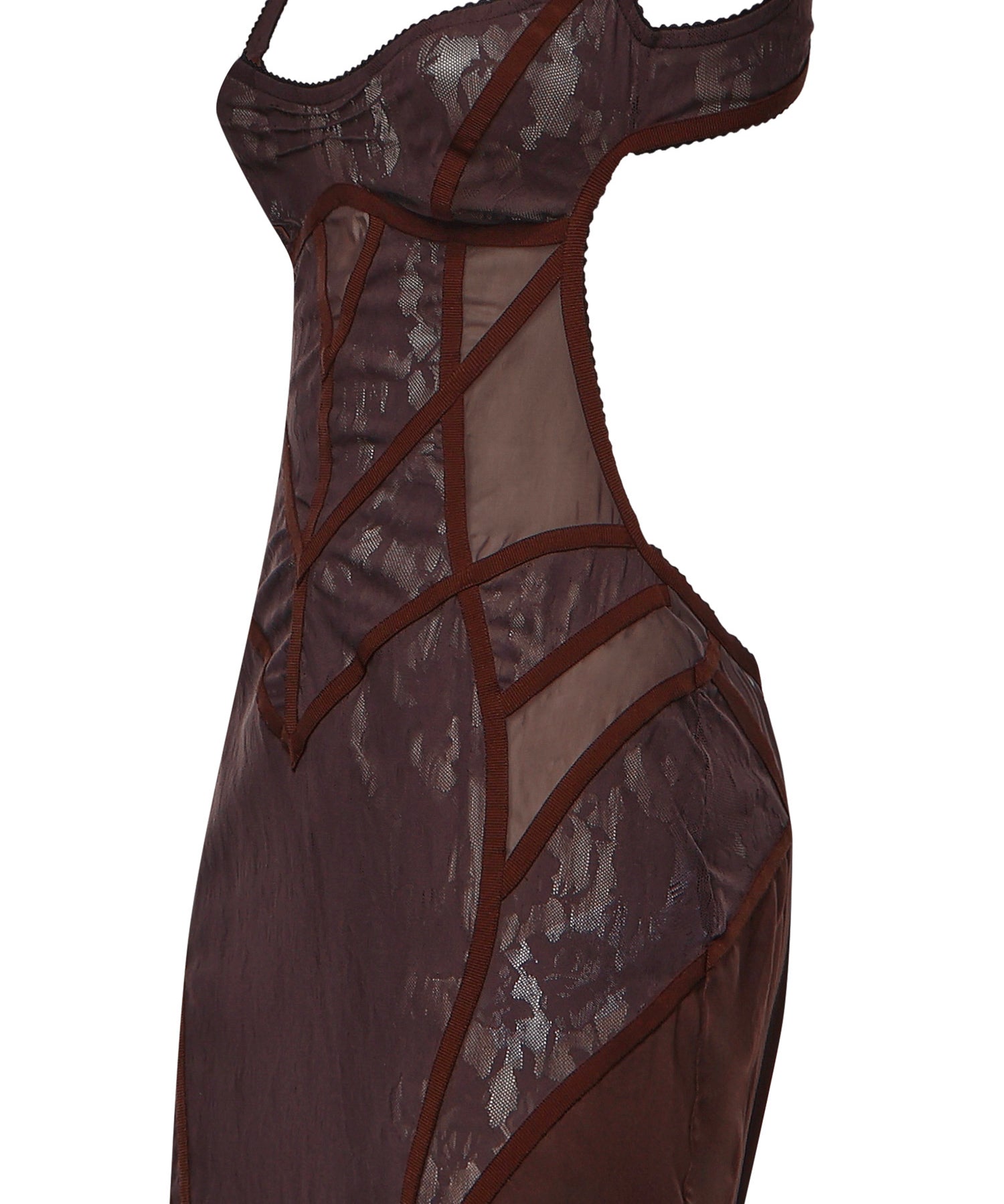 Abiti ABITO MIDI PIZZO BROWN 260WCW00284 MIX079AA 064 064 THE Attico