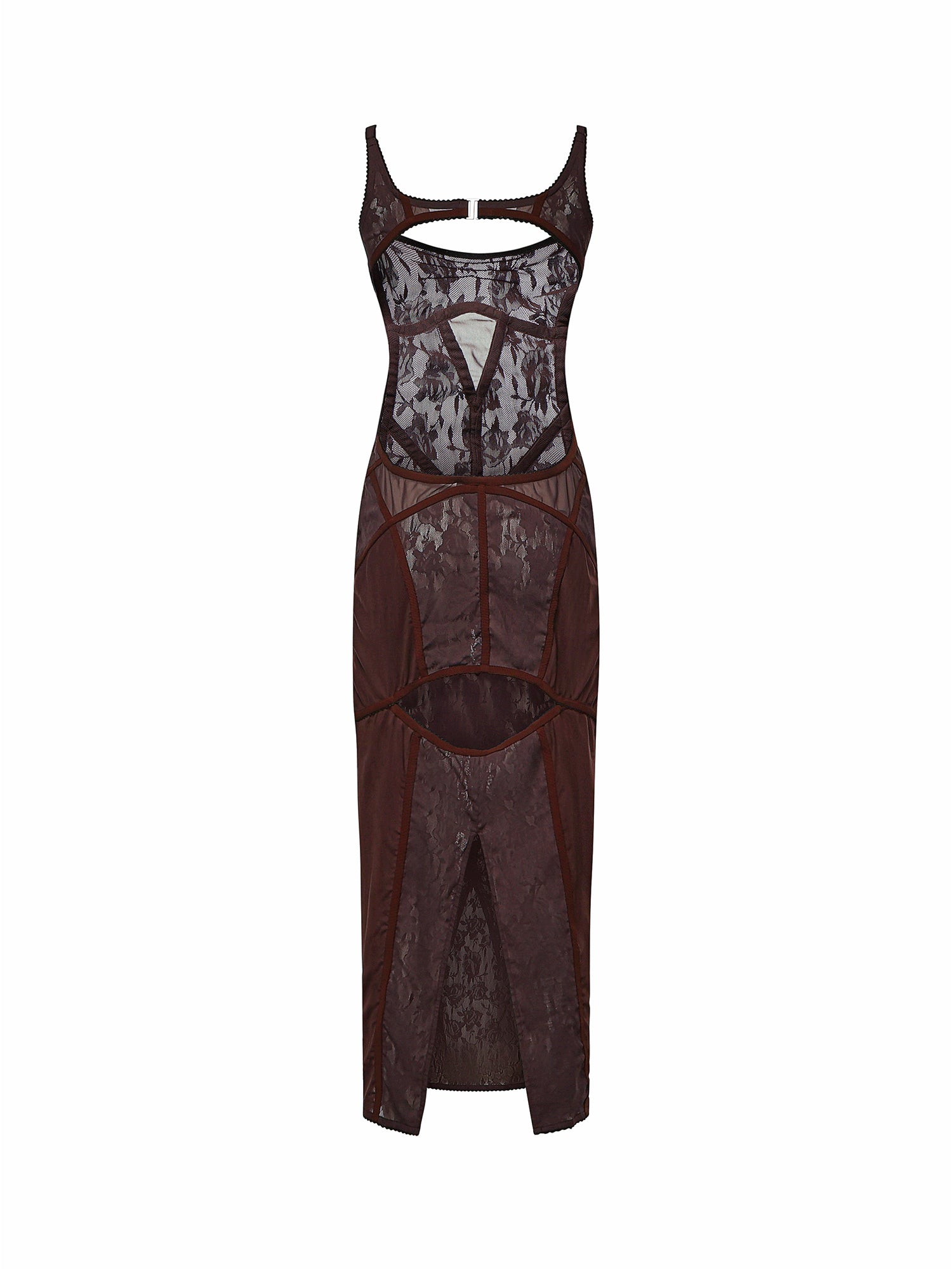 Abiti ABITO MIDI PIZZO BROWN 260WCW00284 MIX079AA 064 064 THE Attico
