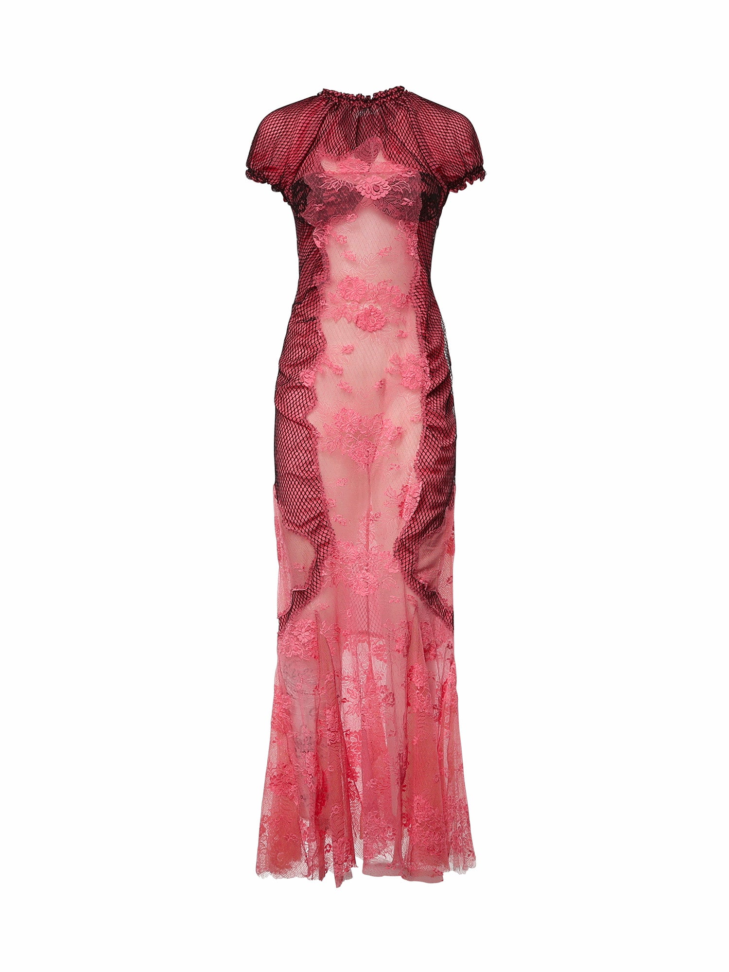 Abiti ABITO MIDI PIZZO PINK 260WCW00286 MIX088AA 079 079 THE Attico