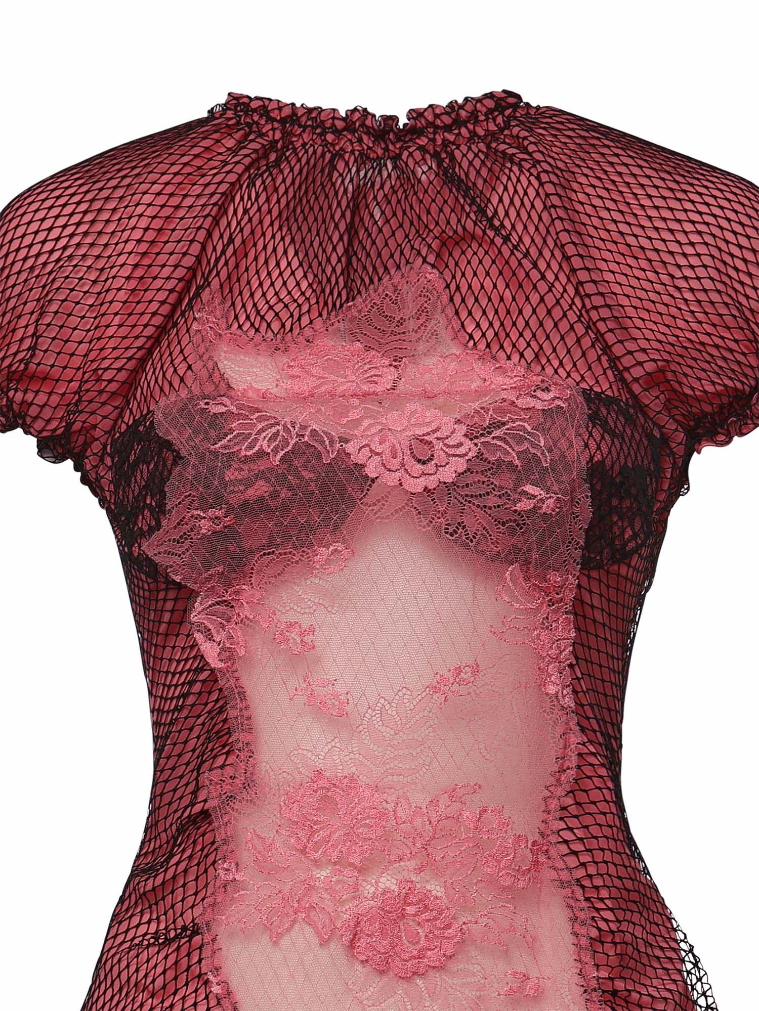 Abiti ABITO MIDI PIZZO PINK 260WCW00286 MIX088AA 079 079 THE Attico