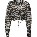 Camicie BLOUSE WHITE/BLACK 260WCE00003 CCC134PR 020 020 THE Attico