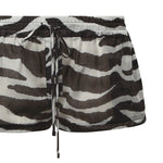 Pantaloni SHORT PANT WHITE/BLACK 260WCQ00015 CCC134PR 020 020 THE Attico