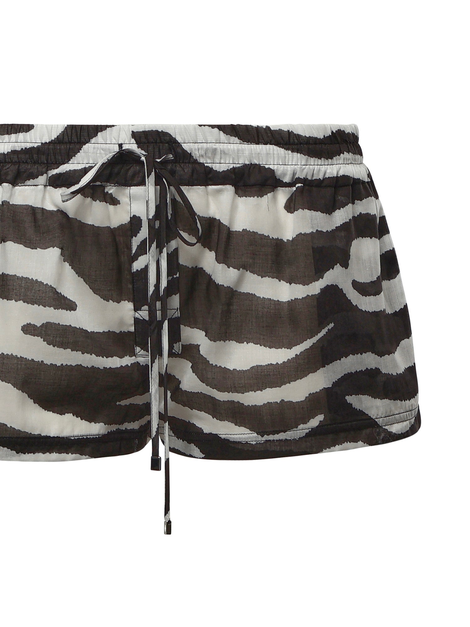 Pantaloni SHORT PANT WHITE/BLACK 260WCQ00015 CCC134PR 020 020 THE Attico