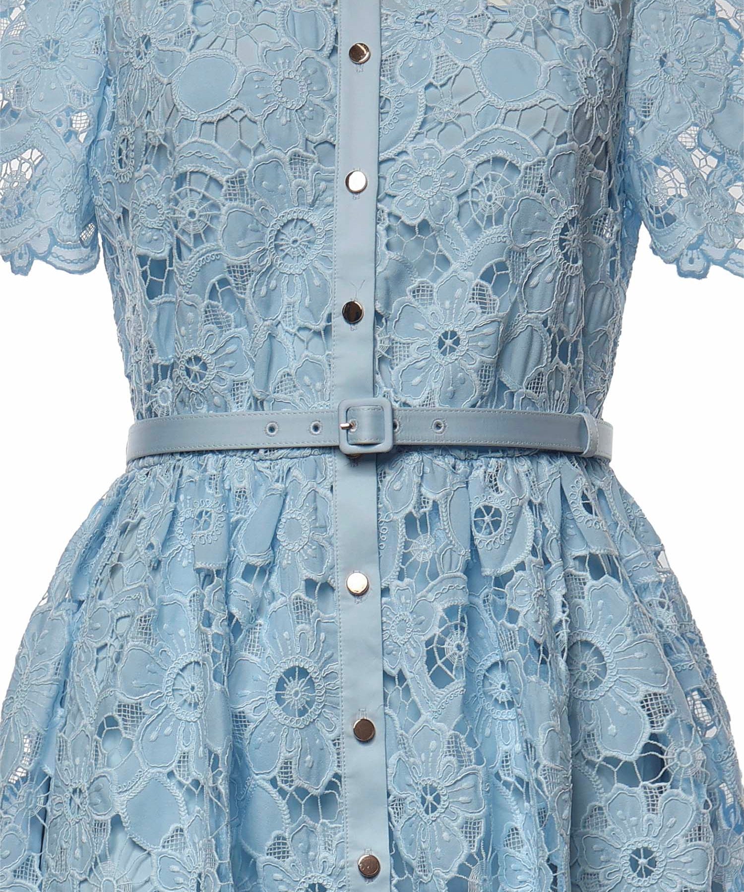 Abiti BLUE LACE COLLARED MIDI DRESS AC26 024M BL BL SELF-PORTRAIT