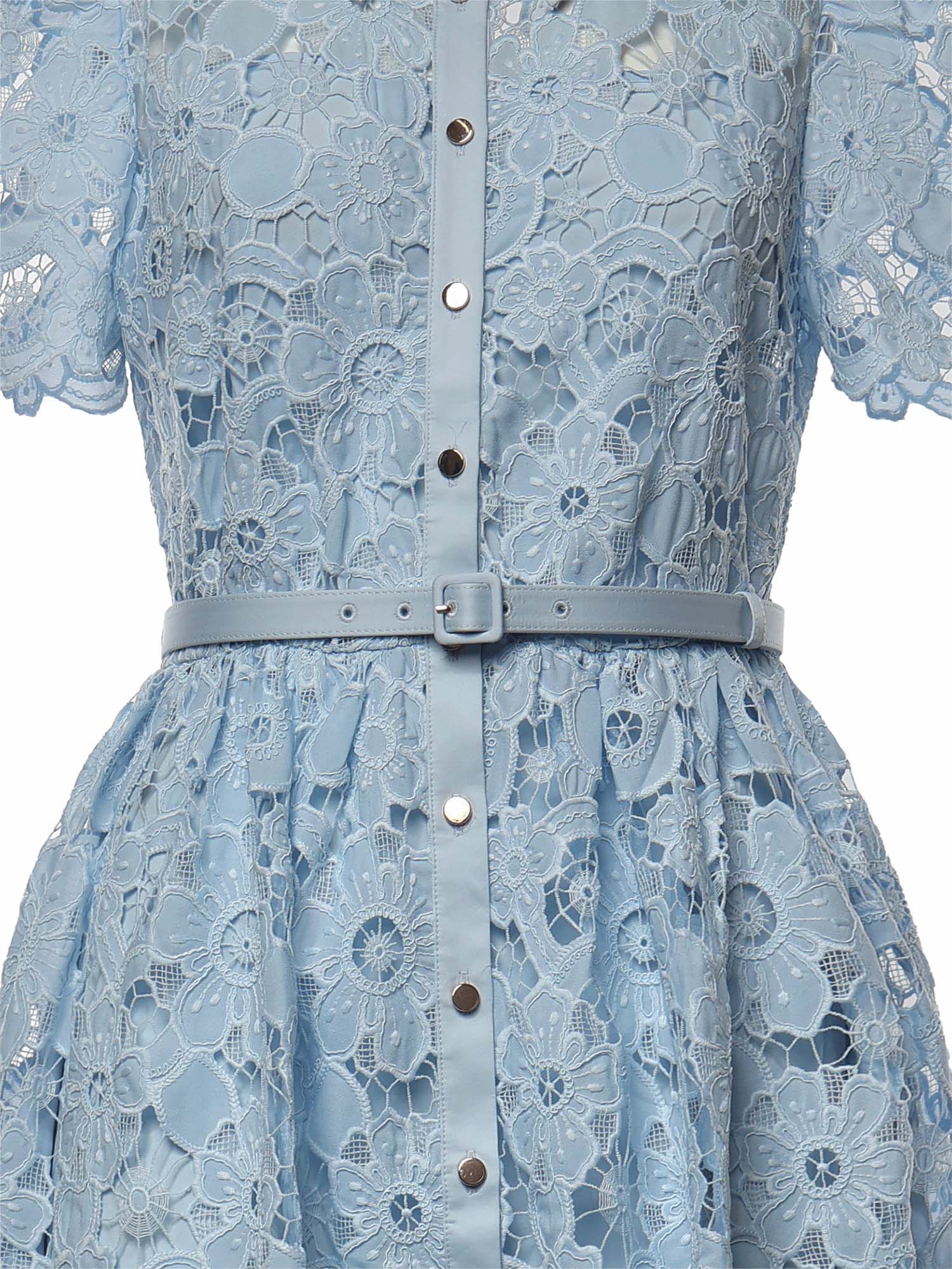 Abiti BLUE LACE COLLARED MIDI DRESS AC26 024M BL BL SELF-PORTRAIT