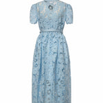 Abiti BLUE LACE COLLARED MIDI DRESS AC26 024M BL BL SELF-PORTRAIT
