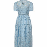 Abiti BLUE LACE COLLARED MIDI DRESS AC26 024M BL BL SELF-PORTRAIT