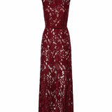 Abiti BURGUNDY GUIPURE LACE MIDI DRESS RS26 167MA BU BU SELF-PORTRAIT