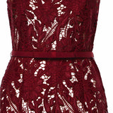 Abiti BURGUNDY GUIPURE LACE MIDI DRESS RS26 167MA BU BU SELF-PORTRAIT