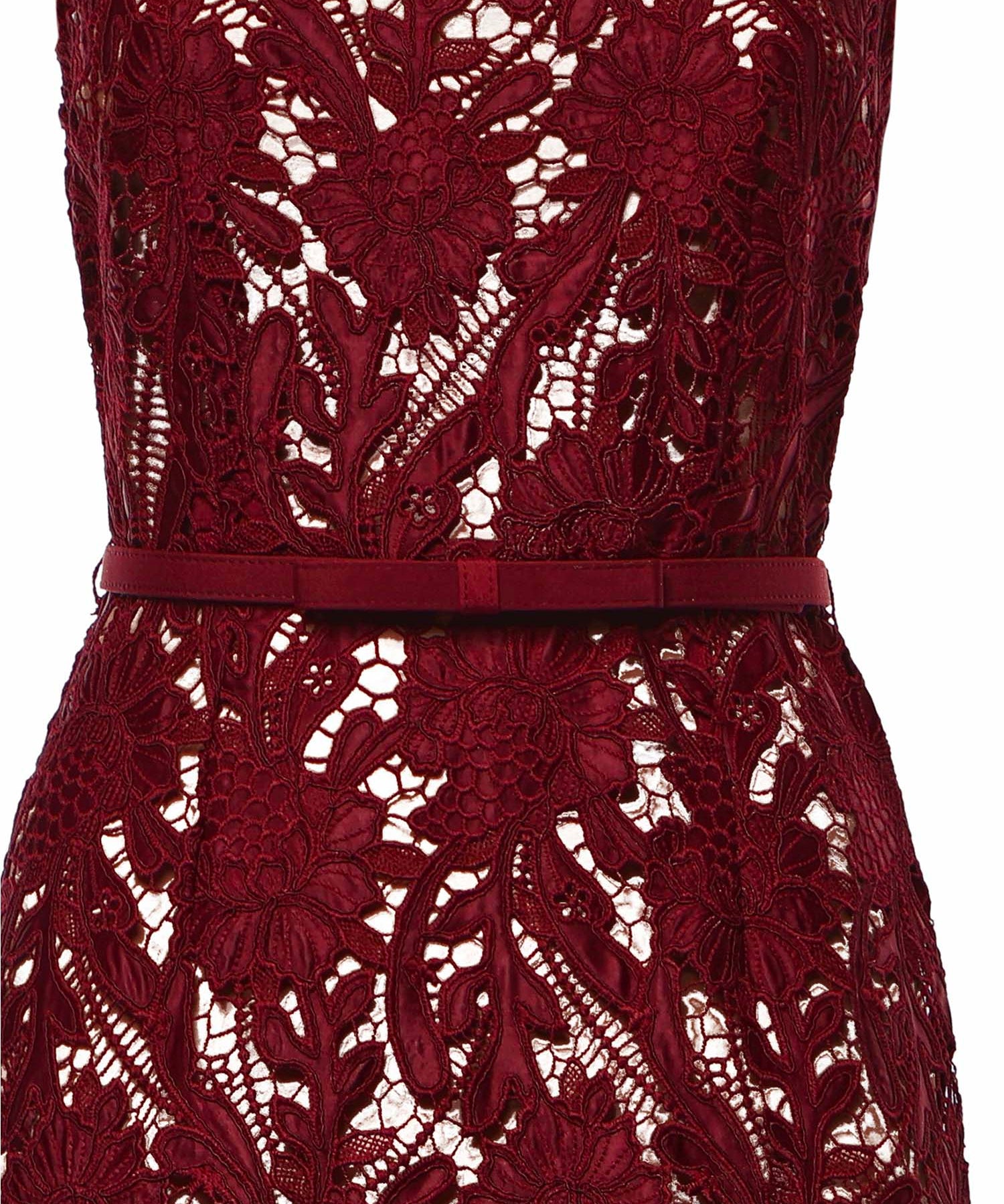 Abiti BURGUNDY GUIPURE LACE MIDI DRESS RS26 167MA BU BU SELF-PORTRAIT
