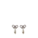 Orecchini CRYSTAL BOW PEARL EARRINGS RS26 631E P  SELF-PORTRAIT