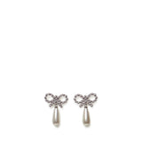 Orecchini CRYSTAL BOW PEARL EARRINGS RS26 631E P  SELF-PORTRAIT