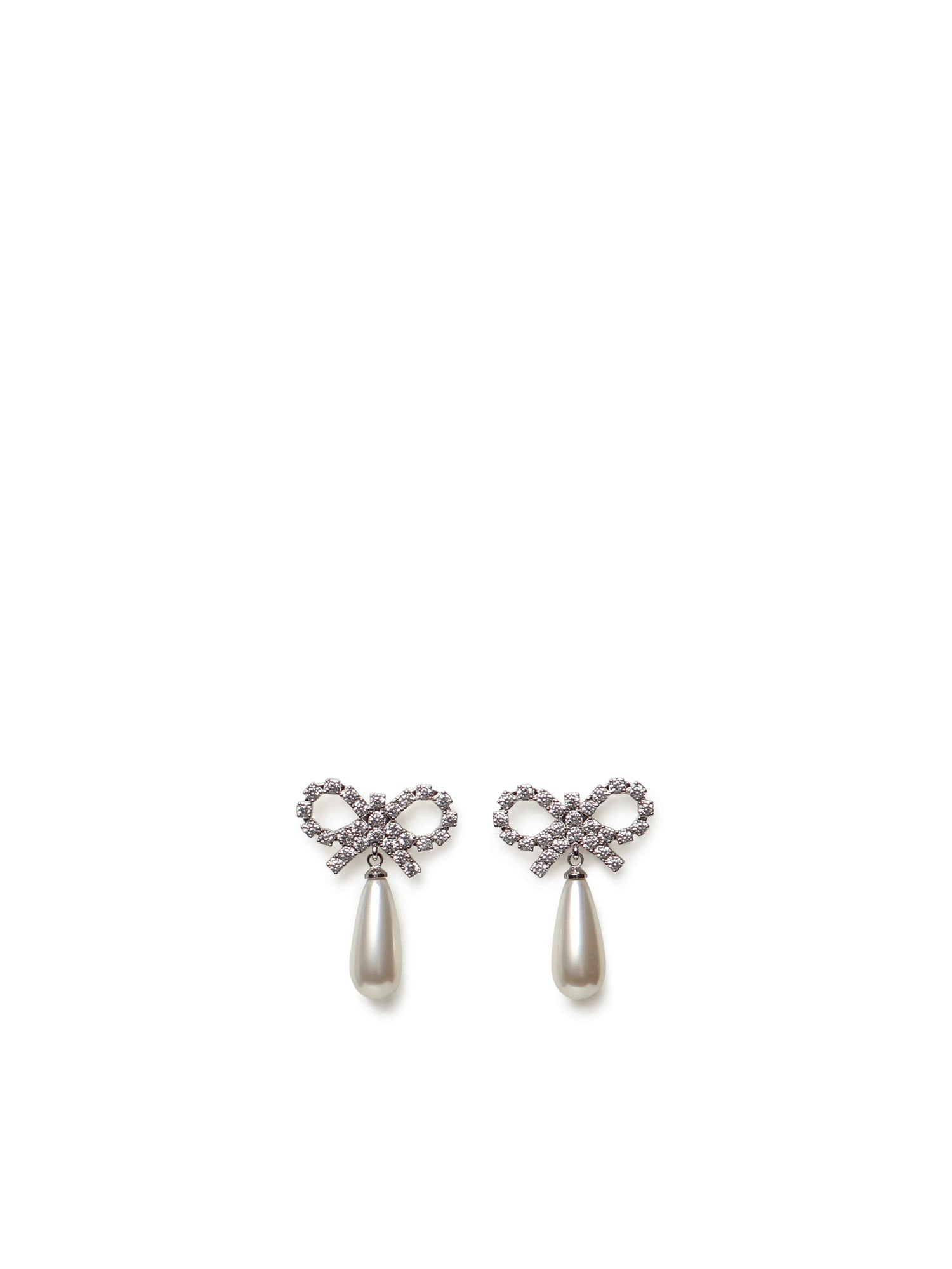 Orecchini CRYSTAL BOW PEARL EARRINGS RS26 631E P  SELF-PORTRAIT