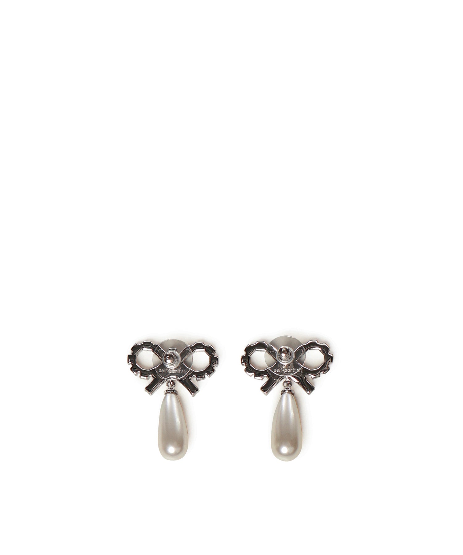 Orecchini CRYSTAL BOW PEARL EARRINGS RS26 631E P  SELF-PORTRAIT